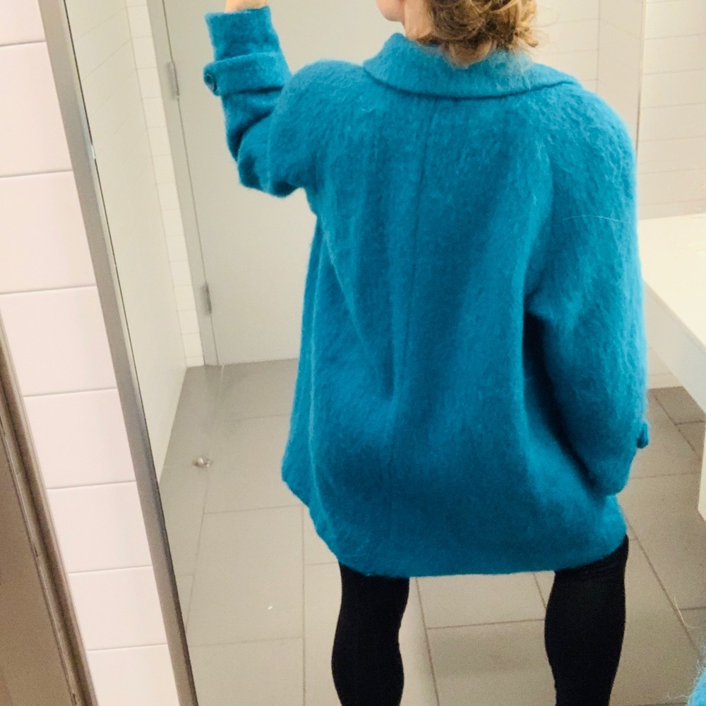 Appleseed’s Wool Mohair Turquoise Oversized Coat - Picture 8 of 8